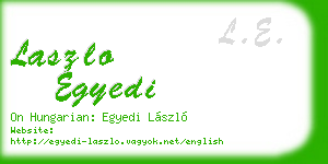 laszlo egyedi business card