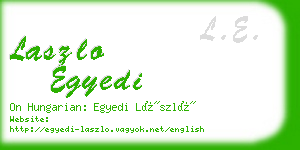 laszlo egyedi business card